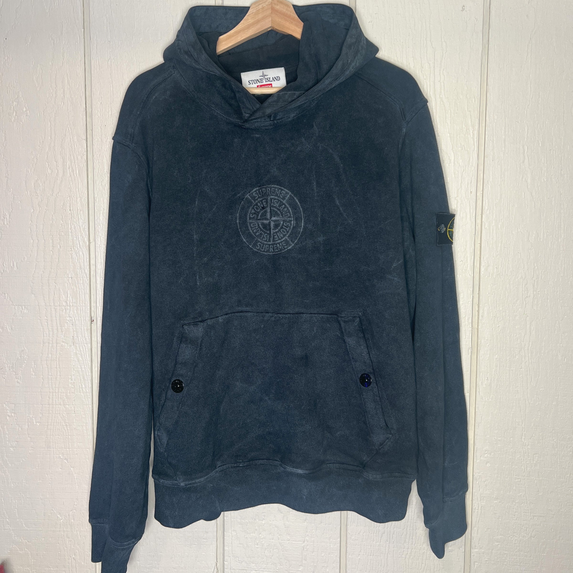 トップス Black XL 19SS Supreme / Stone  Poc Supreme SS19 x Stone Island Embroidered Logo Front Pocket