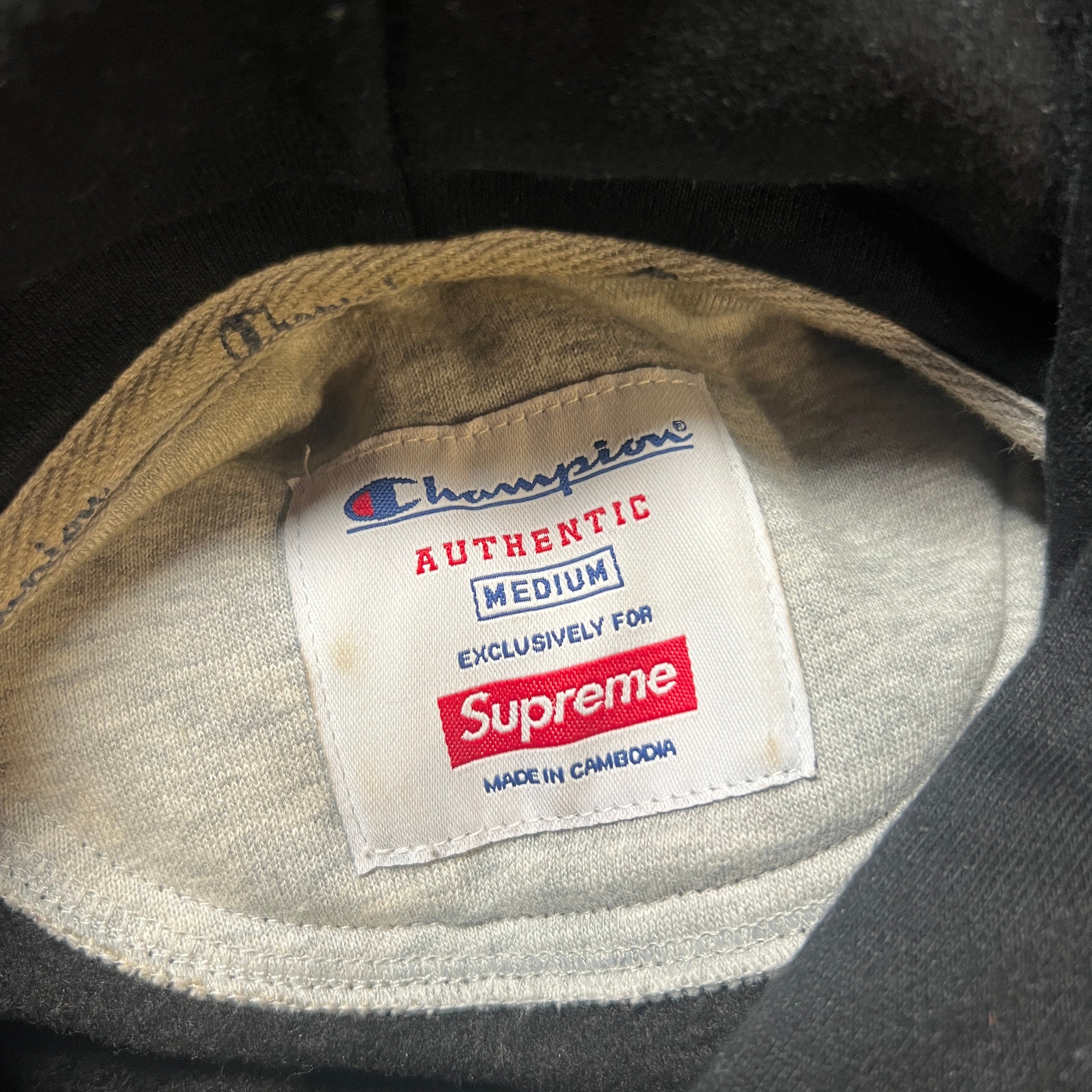 【定価以下】18AW Supreme Champion Label Hooded Sweatshirt シュプリーム　チャンピオン パーカ 灰色 Lサイズ Supreme Champion Label Hoodie FW18 | Sneakorhead